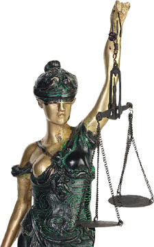 Imagen de una estatua de la justicia