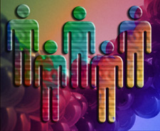 Imagen de la composicin de ADN de cinco seres humanos