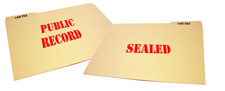 Image of two files: one says public record, the other sealed