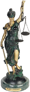 Image of a Blind Justice statue.