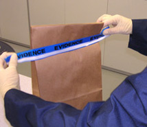 Image of evidence being sealed