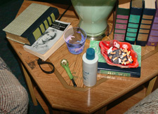 Image of a table with products on it