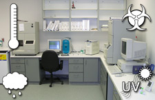 Image of laboratory with environmental animations