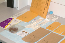 Image of evidence layed out on a table